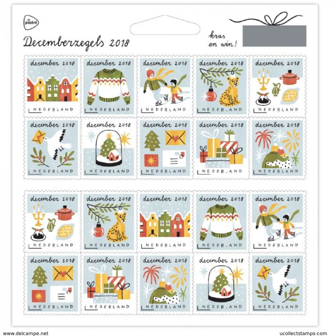 Nederland 2018  Kerstmis  Christmas  Weihnachten Noell Sheetlet      Postfris/mnh/sans Charniere - Ongebruikt