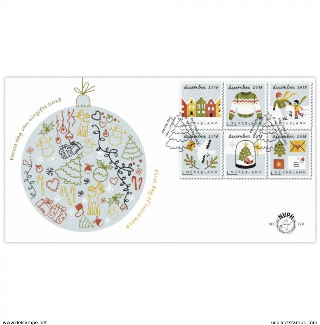 Nederland 2018  Kerstmis  Christmas  Weihnachten Noell  FDC 779 A En B     Postfris/mnh/sans Charniere - Ongebruikt