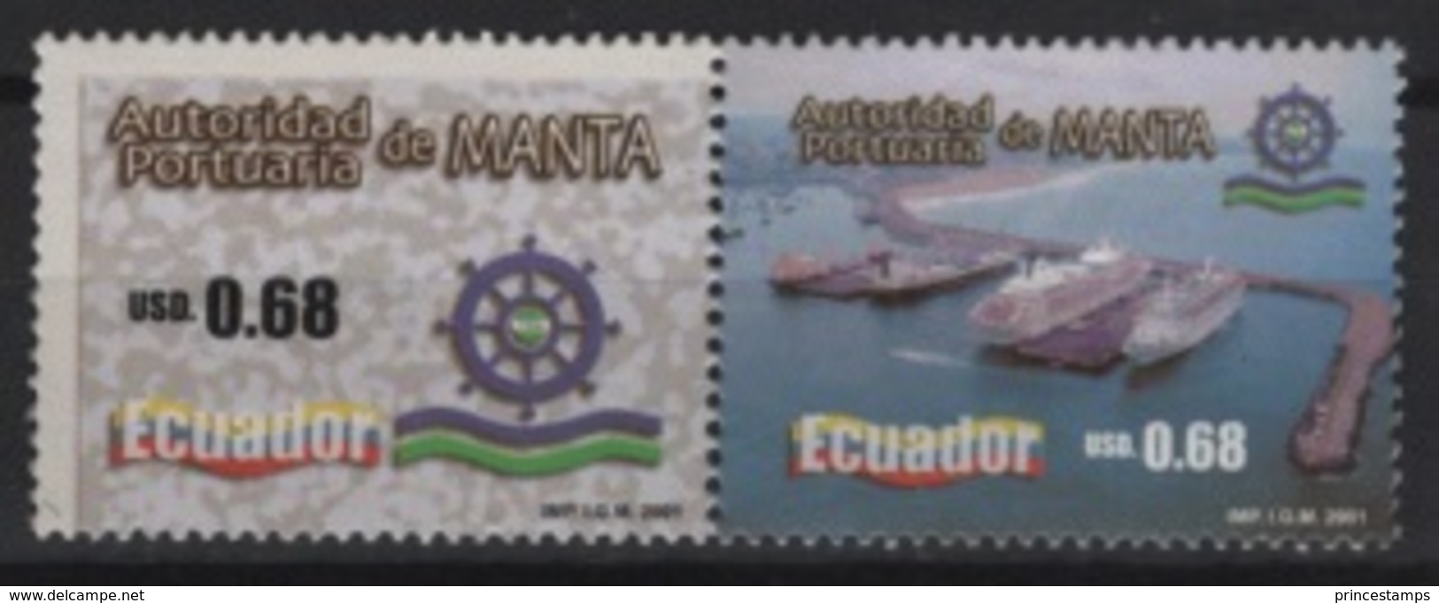 Ecuador (2001) Yv. 1590/91  /  Ships - Bateaux - Barcos - Ships