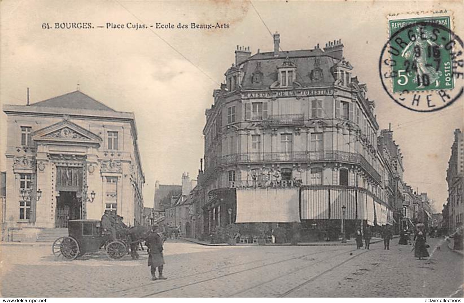 Bourges      18   Lot de 19 cartes  .Usine.Rues.Marché.Magasin     (voir scan)