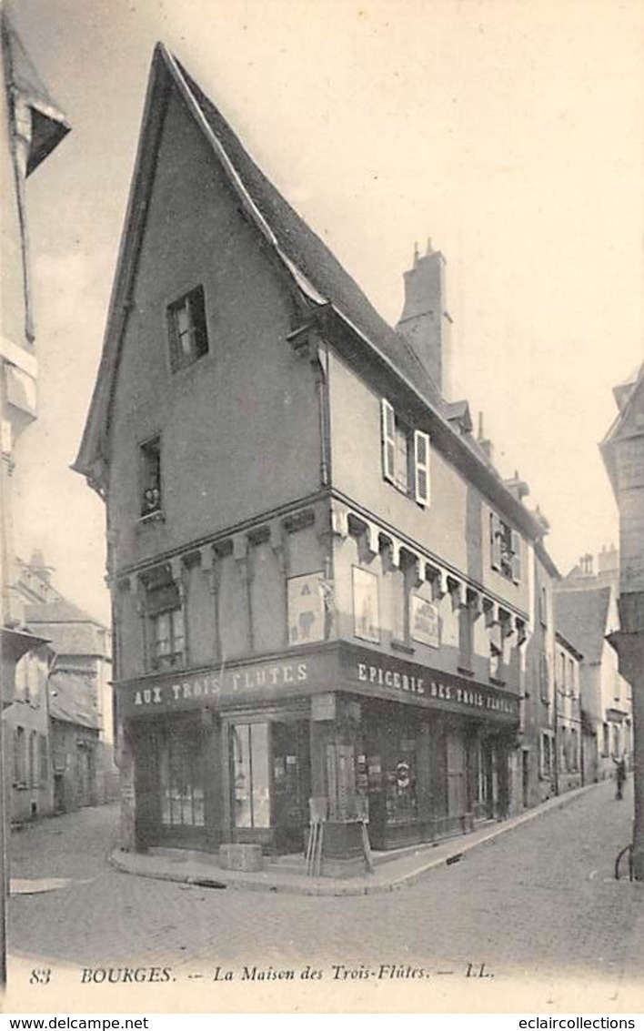 Bourges      18   Lot de 19 cartes  .Usine.Rues.Marché.Magasin     (voir scan)