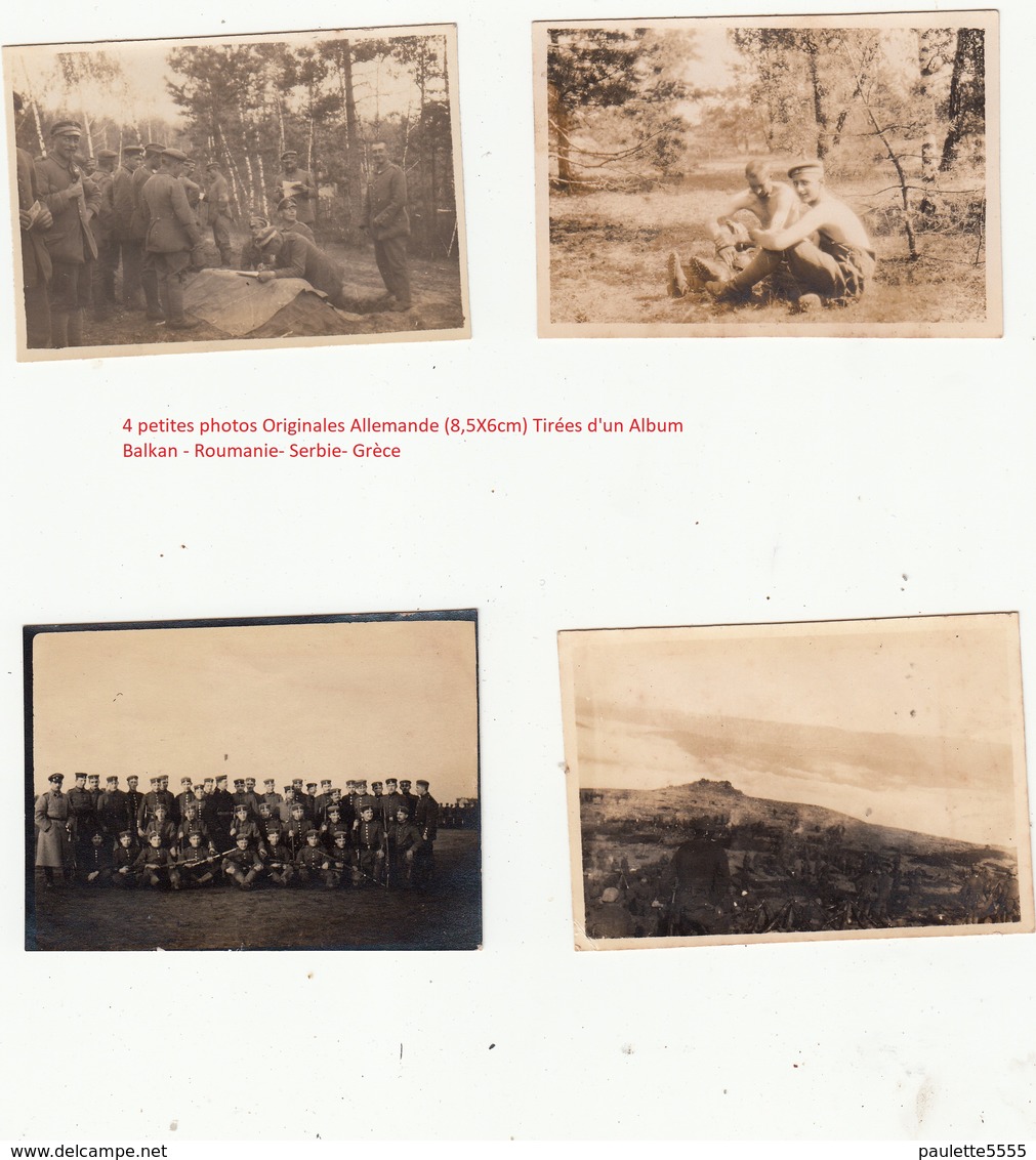 4 Petites Photos Originales Allemande (8,5X6cm) Balkan -Roumanie- Serbie - Grèce -Guerre14-18 - Guerra 1914-18