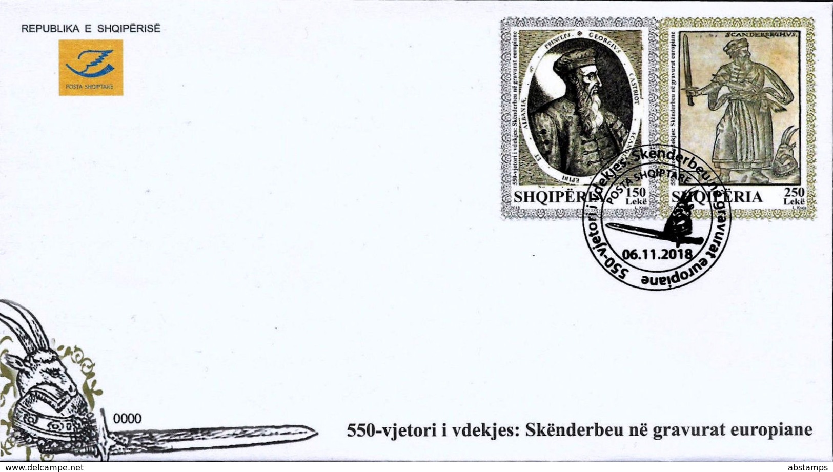 Albania Stamps 2018. The 550-th Anniversary Of Death: Skanderbeg In Gravures. FDC MNH - Albania