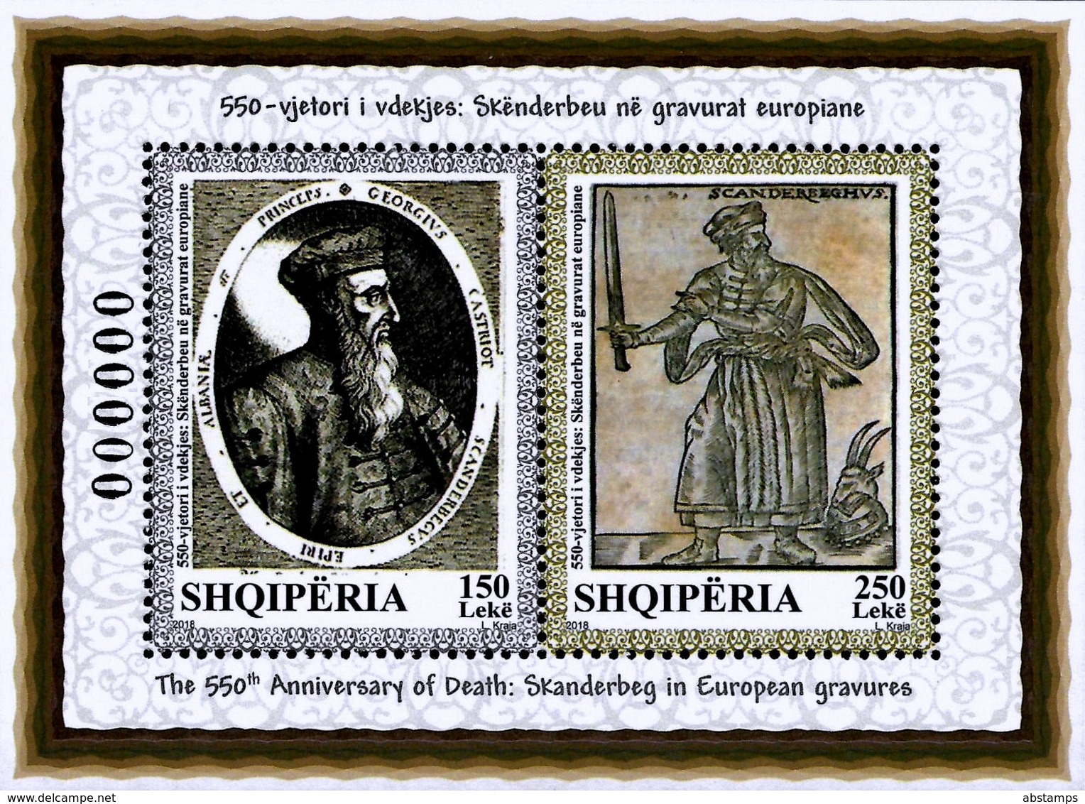 Albania Stamps 2018. The 550-th Anniversary Of Death: Skanderbeg In Gravures. Block MNH - Albania