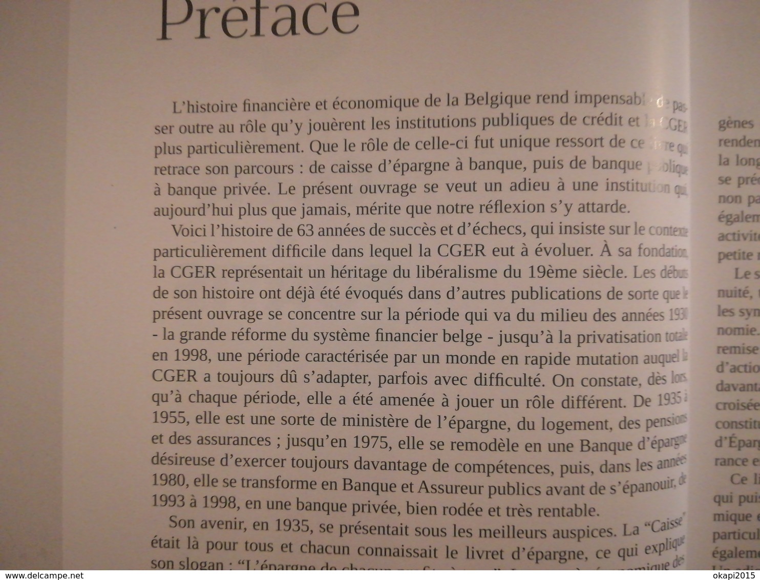 1935  - 1998 DE LA CGER À FORTIS  ADIEU À LA CAISSE LIVRE HISTOIRE BANQUE BELGIQUE ANNÉE 2011 - Belgio