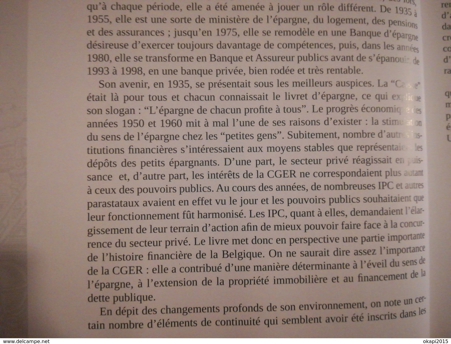 1935  - 1998 DE LA CGER À FORTIS  ADIEU À LA CAISSE LIVRE HISTOIRE BANQUE BELGIQUE ANNÉE 2011