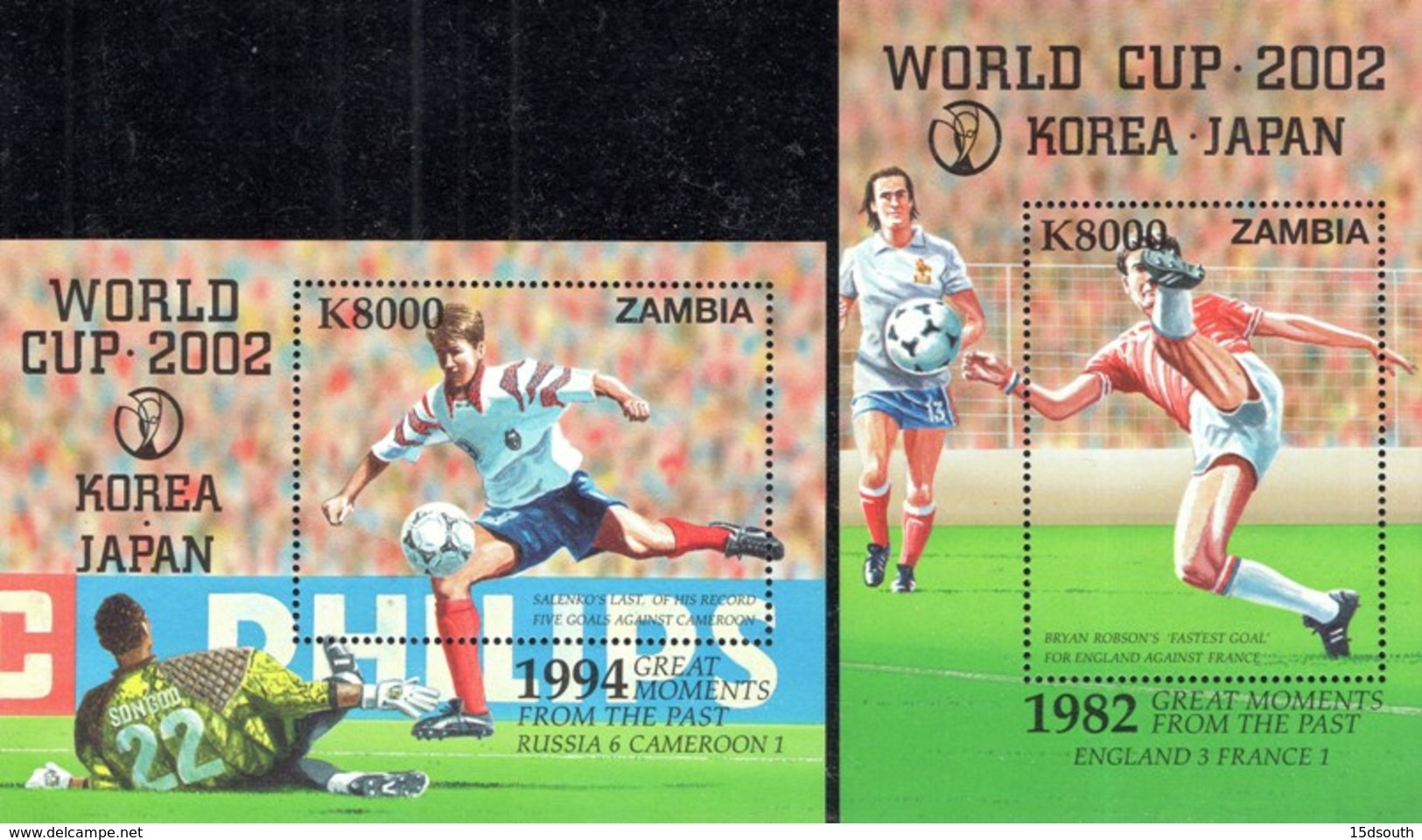 Zambia - 2002 Soccer World Cup K8000 MS Set (**) # SG 874 - 2002 – Corea Del Sud / Giappone