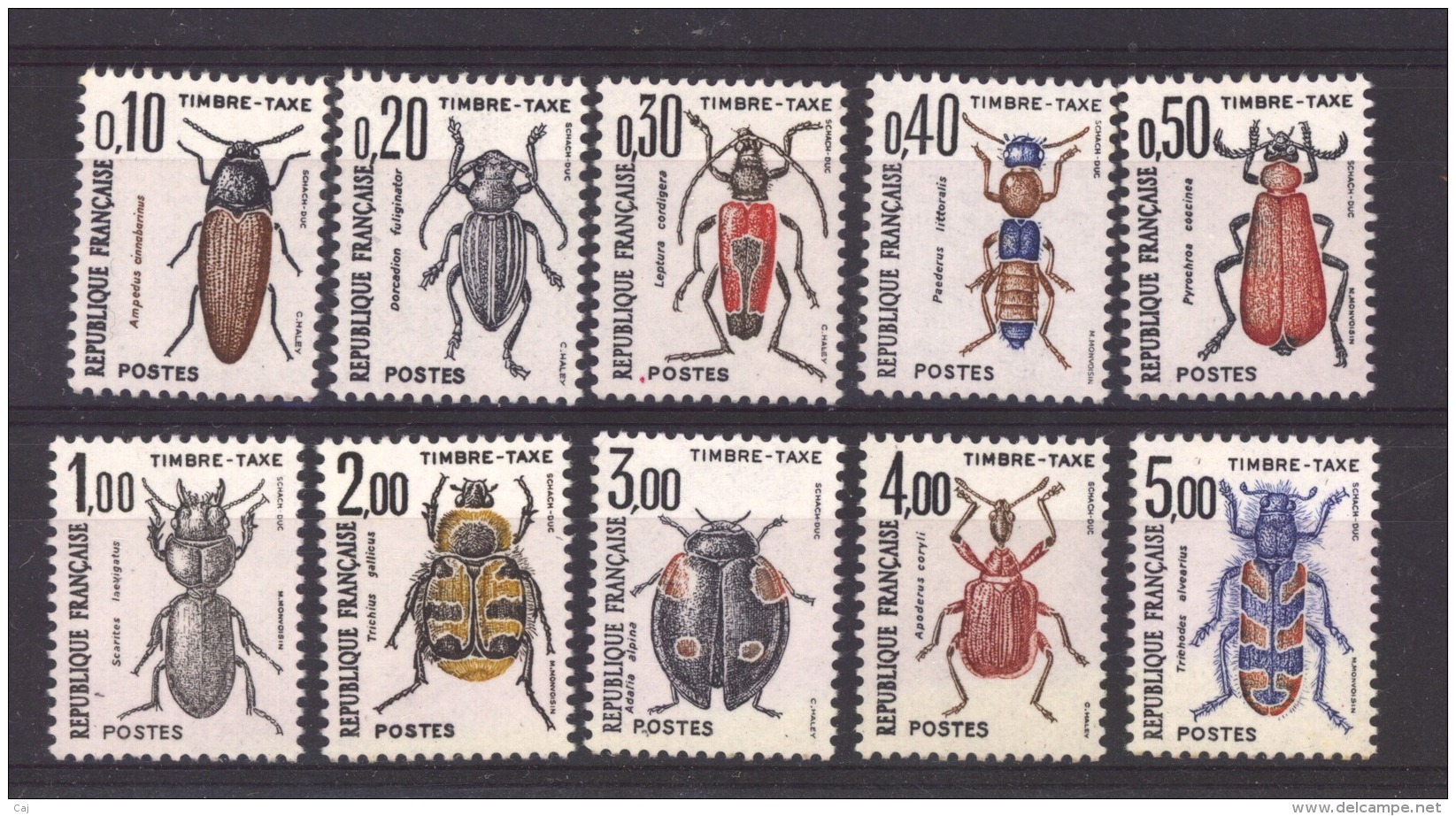 04815  -   France  -  Taxes  :   Yv   103-12   **  Insectes - 1960-.... Neufs