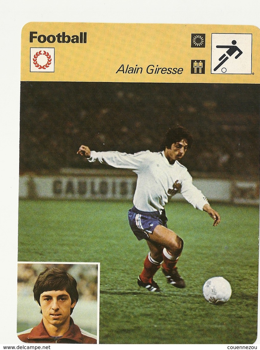 N  1201  ALAIN GIRESSE   Girondins De Bordeaux    Edition Rencontre (annee Vers 1977/78) - Trading Cards
