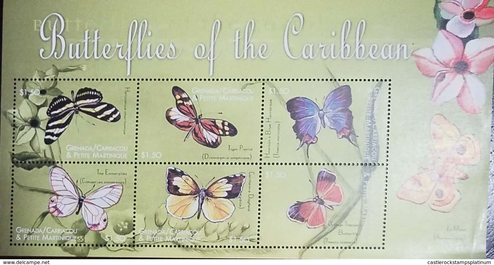 L) 2004 GRENADA, BUTERFLIES OF THE WORLD, NATURE, FLOWER, MNH - Grenada (1974-...)