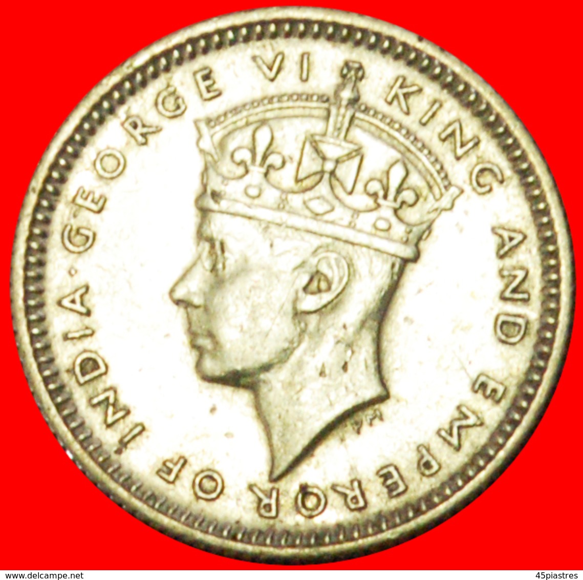 # WAR TIME (1939-1945): MALAYA ★ 5 CENTS 1941I! SILVER! GEORGE VI (1937-1952) LOW START ★  NO RESERVE! - Malaysia