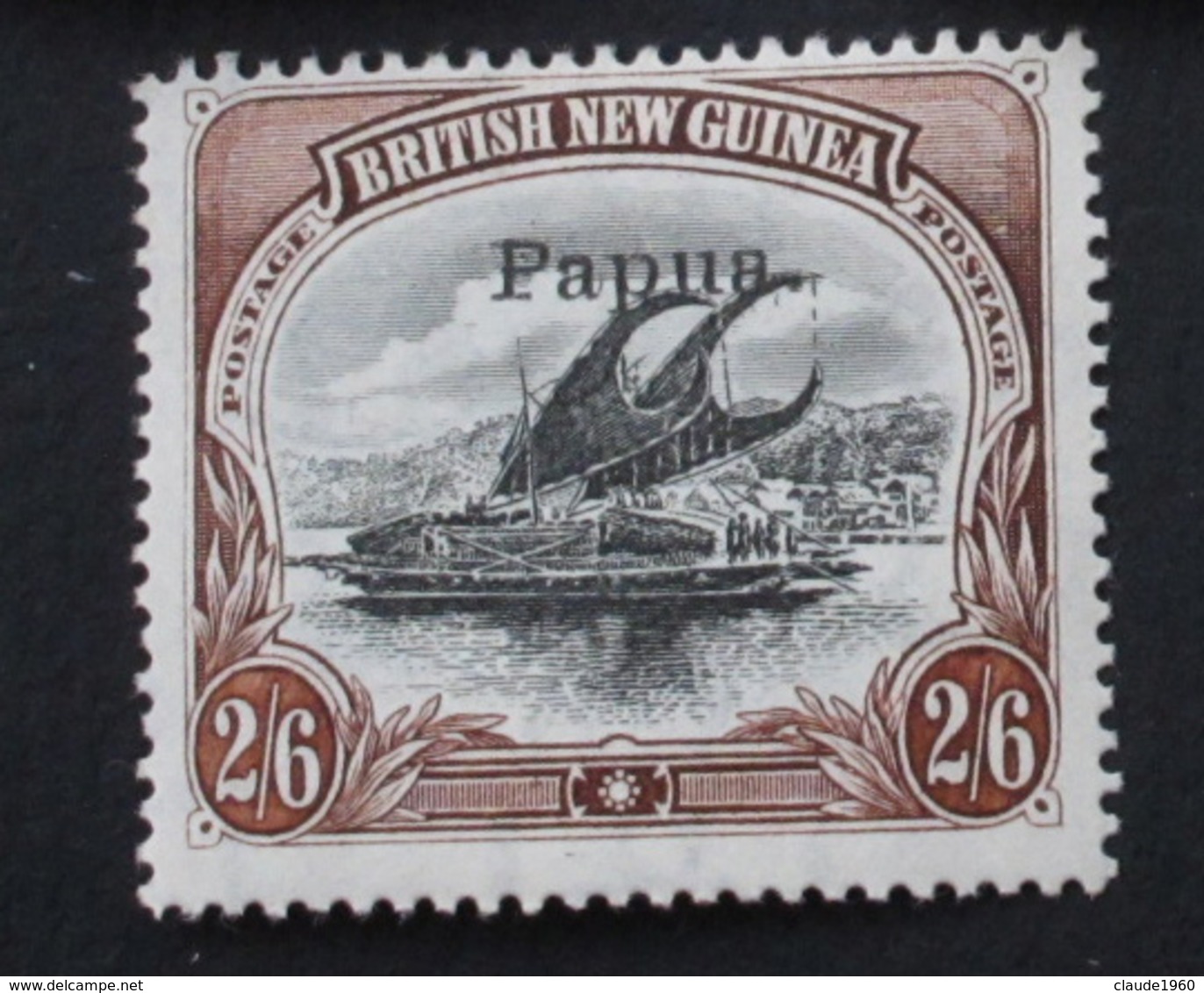 PAPUA 1907 2/6 D Yver 24 (2 Scans) - Papouasie-Nouvelle-Guinée