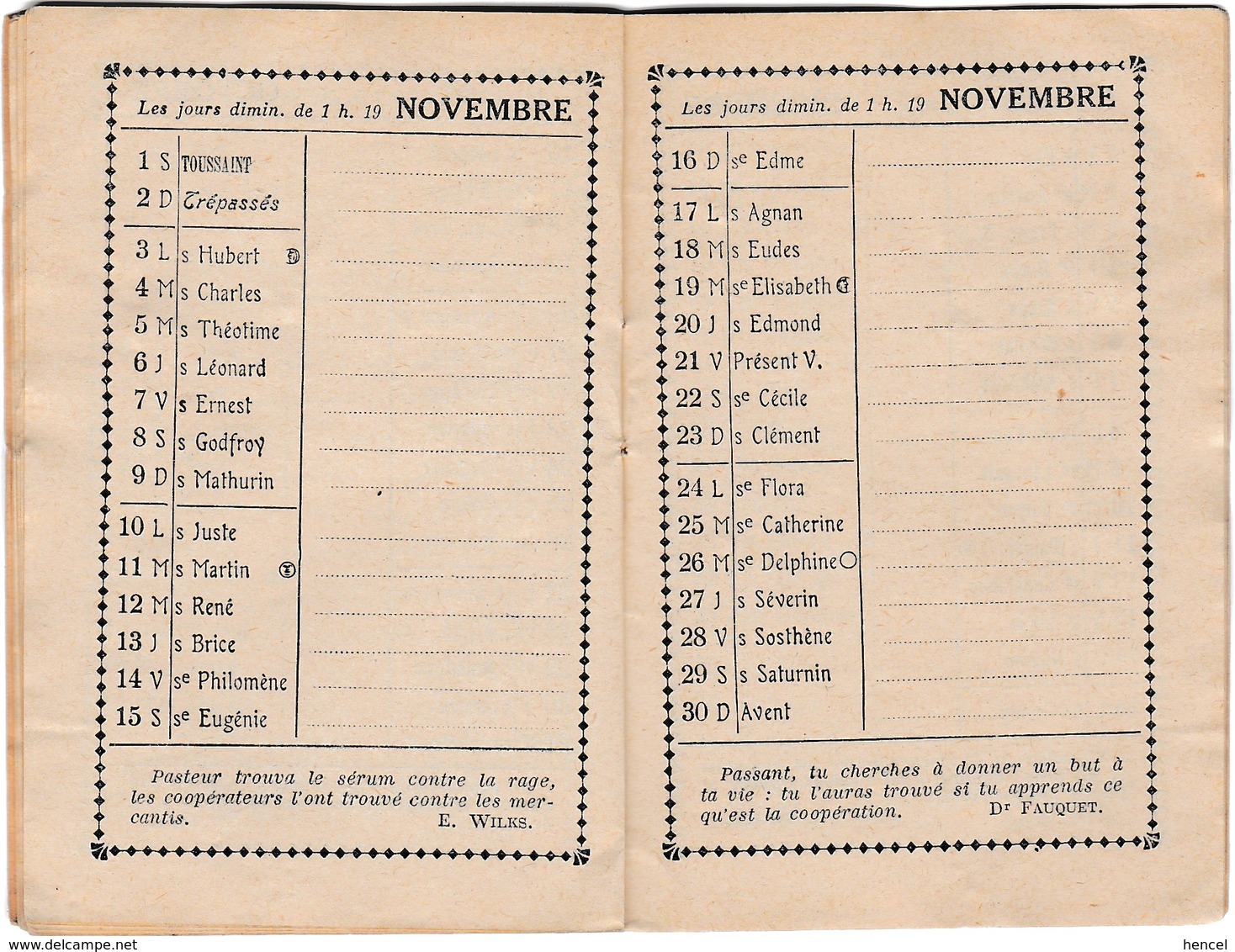 Petit Agenda-Calendrier 1924 "Le Progrès Social"