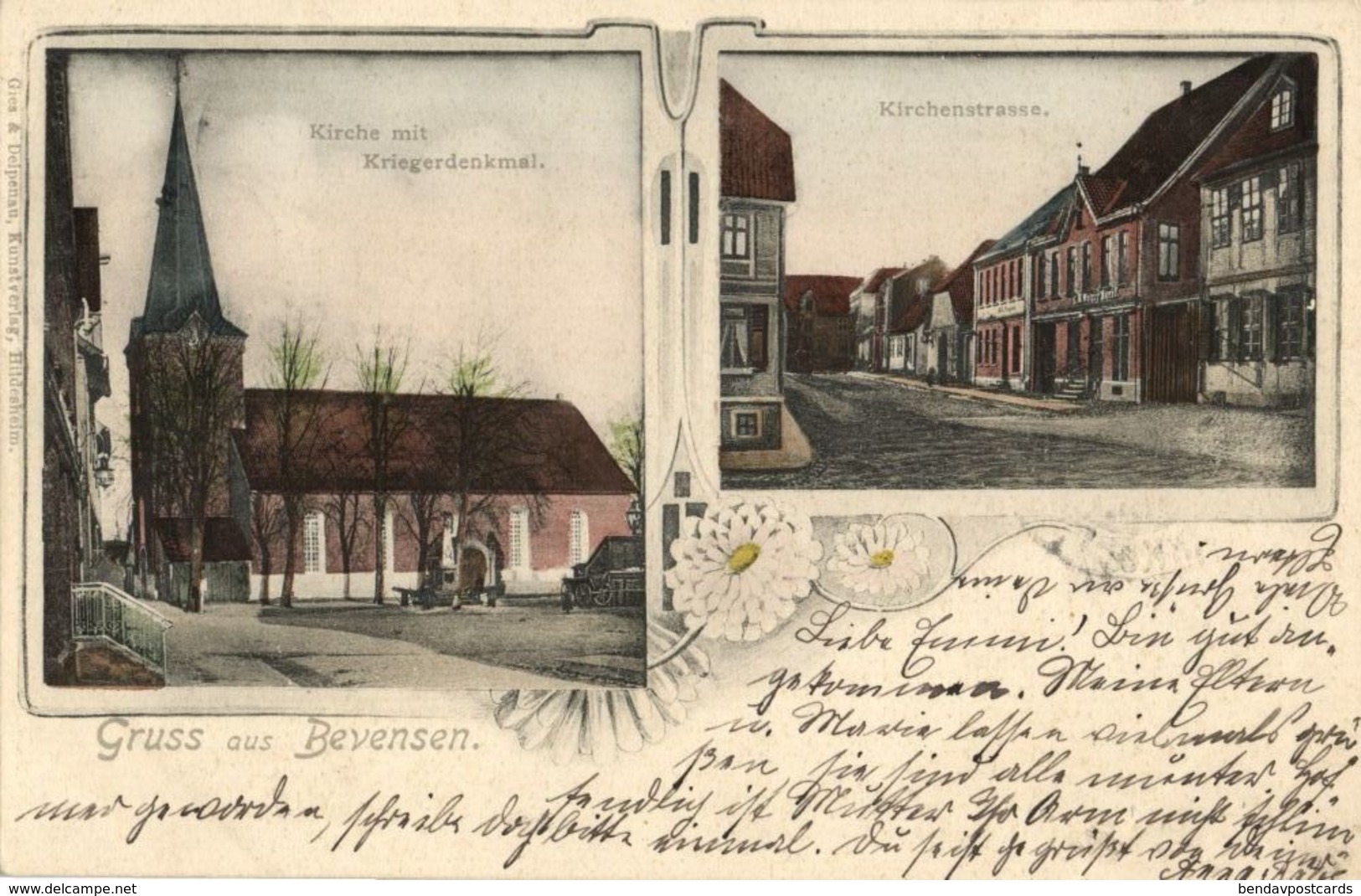 BEVENSEN, Kirchenstrasse, Kirche Mit Kriegerdenkmal (1904) AK - Bad Bevensen