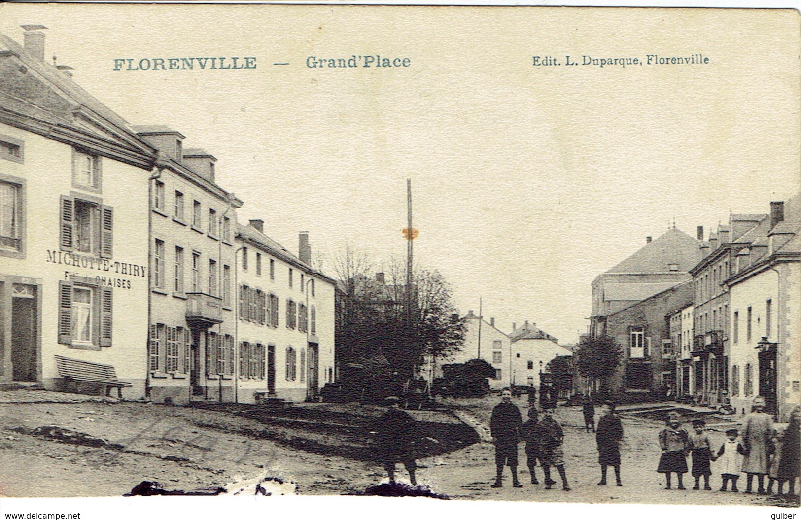 Florenville Grand'place  Duparque (carte Légerement Recoupée) - Florenville