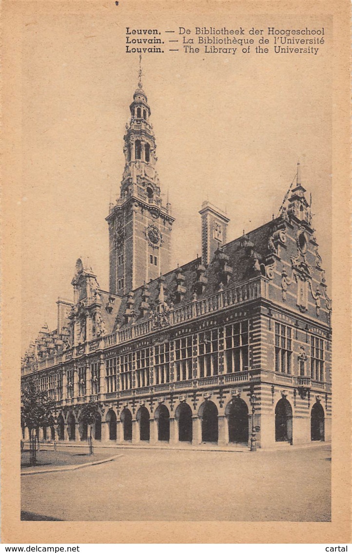 LEUVEN - De Bibliotheek Der Hoogeschool - Leuven