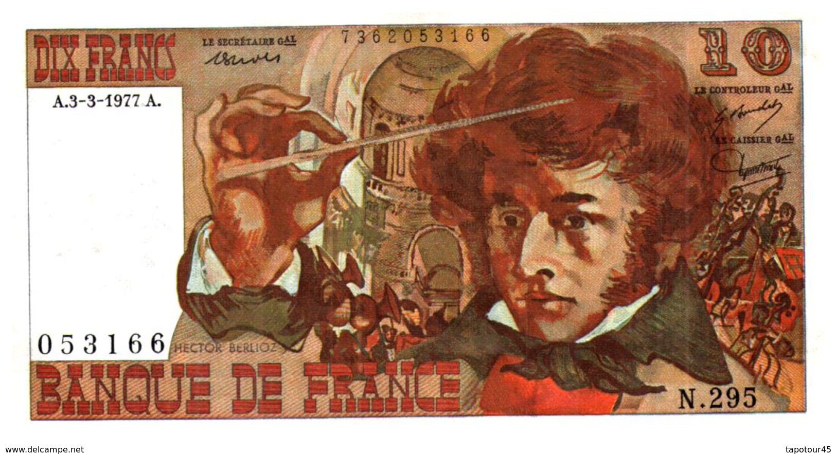 Billet  >  France > 10  Francs  1977 - 10 F 1972-1978 ''Berlioz''