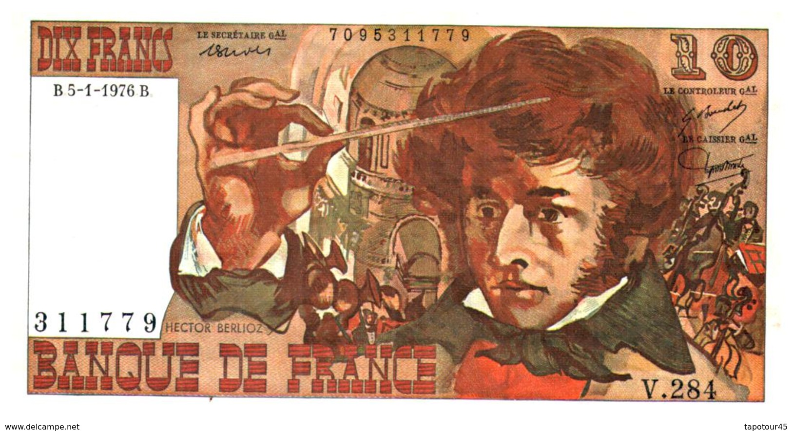 Billet  >  France > 10  Francs  1976 - 10 F 1972-1978 ''Berlioz''