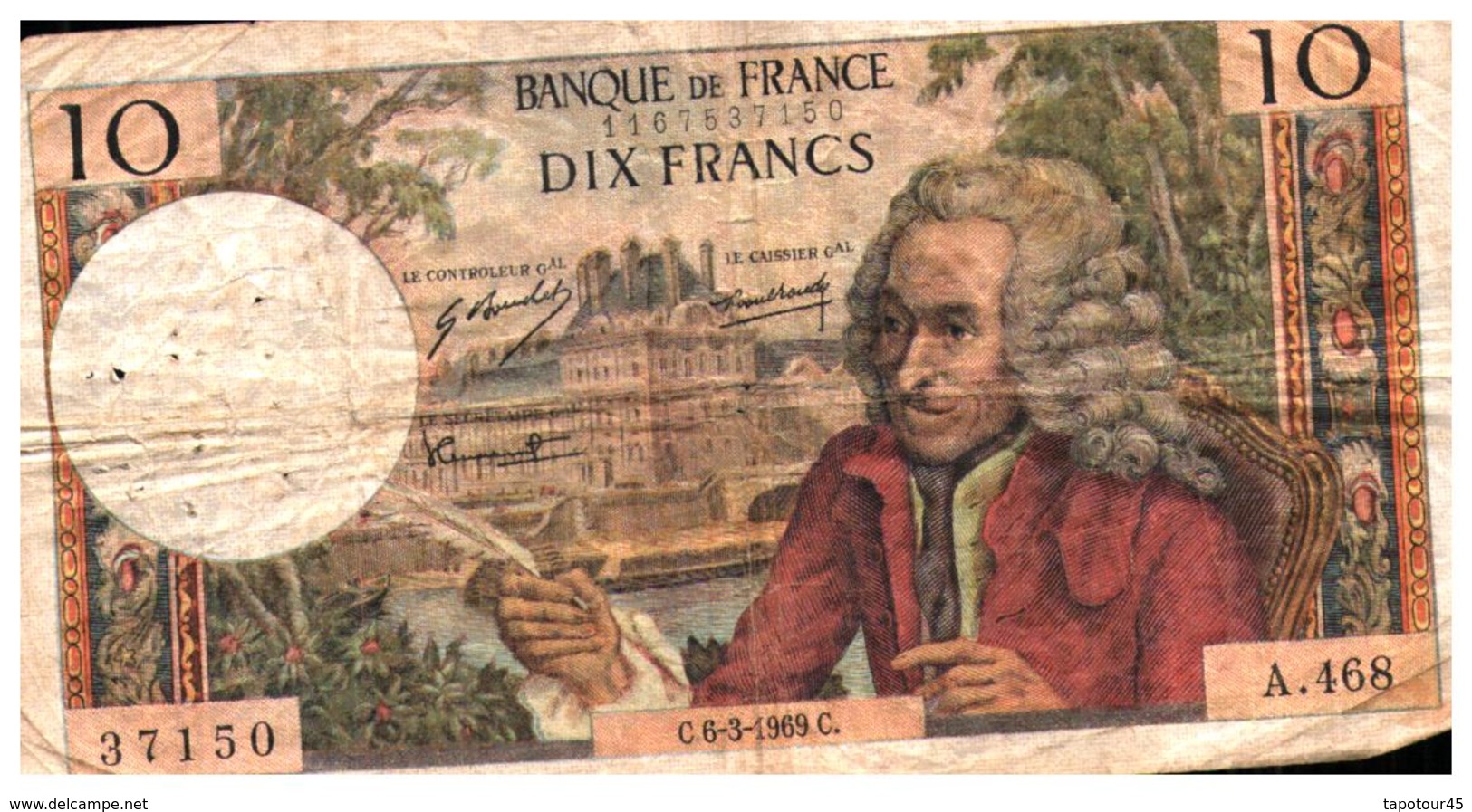 Billet > France > 10 Francs 1969 - 10 F 1963-1973 ''Voltaire''