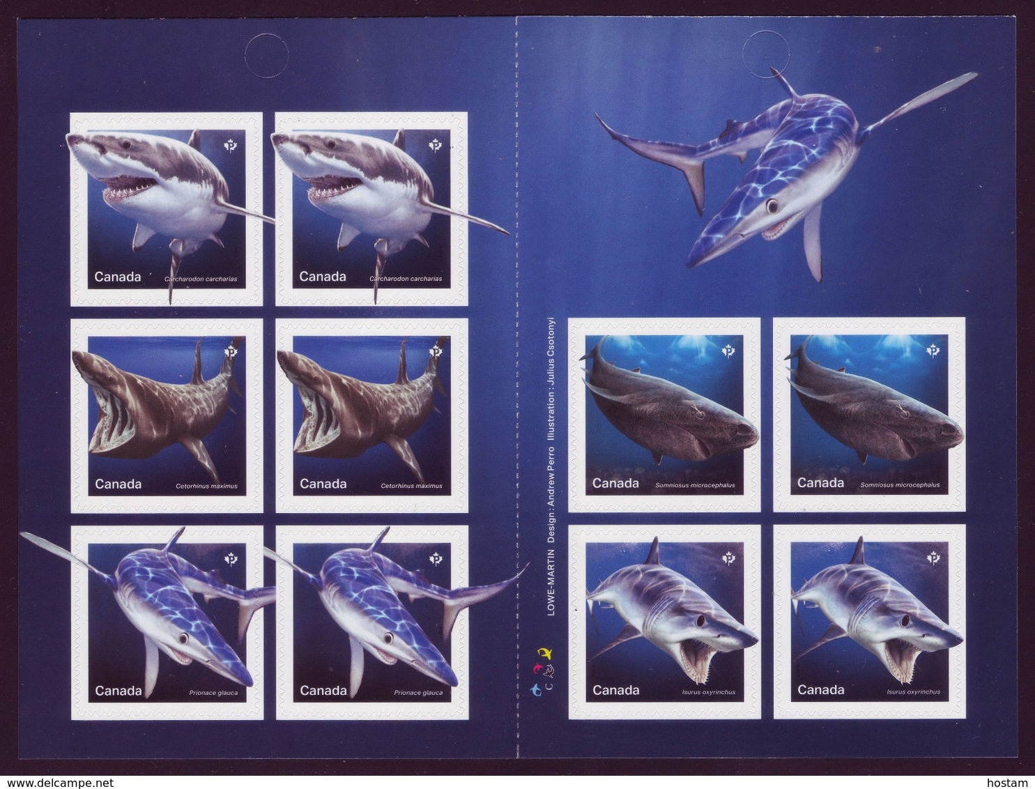 Canada 2018 The Sharks   Booklet Of 10 MNH - Full Booklets