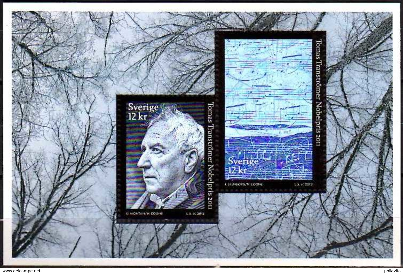 2013 Sweden - Thomas Transtroemer  Write-Literature  Nobel Prize Winner - MS Paper - MNH**  MiNr. 2964 - 2965 (Block 47) - Neufs