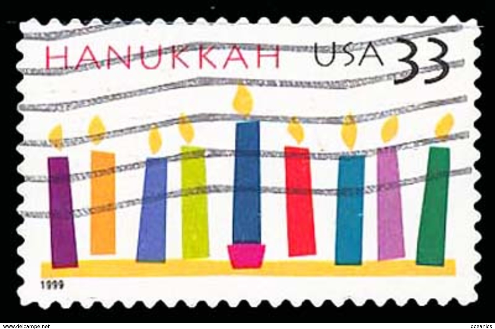 Etats-Unis / United States (Scott No.3352 - Hanukkah 33¢) (o) - Used Stamps