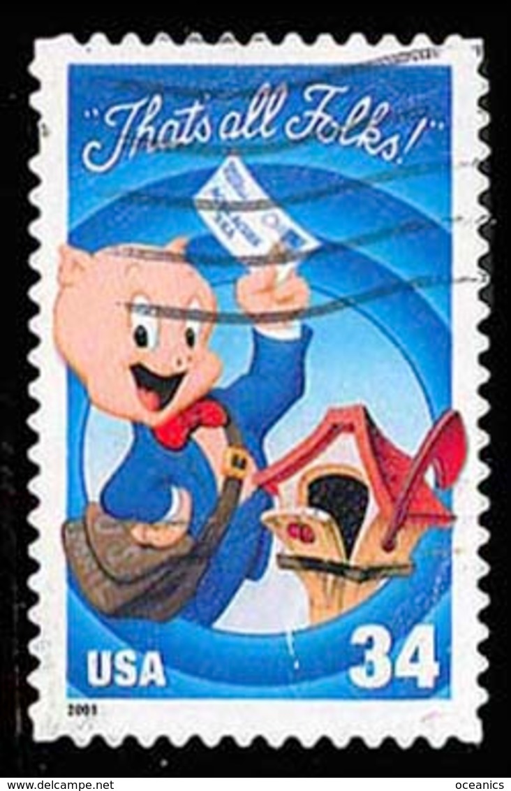 Etats-Unis / United States (Scott No.3534 - Porky Pig) (o) - Oblitérés