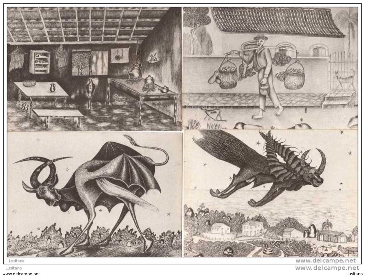 Illustration 8 Cartes Université Santa Catarina (tema AÇORES AZORES )Brasil Brazil ( 5 Scans ) - Florianópolis