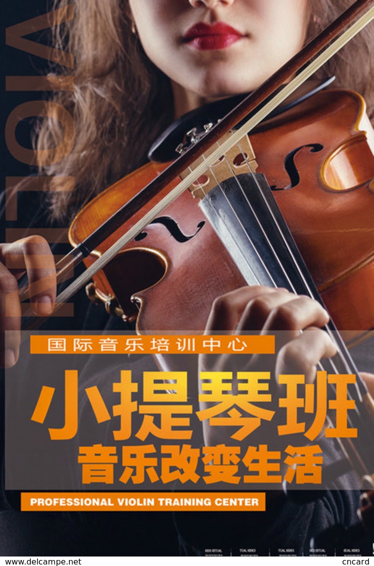 T89-87 ]  Violin Violon Geige Musical Instrument Musikinstrument Instrument De Musique ,  Prestamped Card - Music