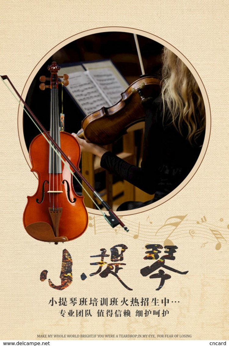 T89-98 ]  Violin Violon Geige Musical Instrument Musikinstrument Instrument De Musique ,  Prestamped Card - Musik