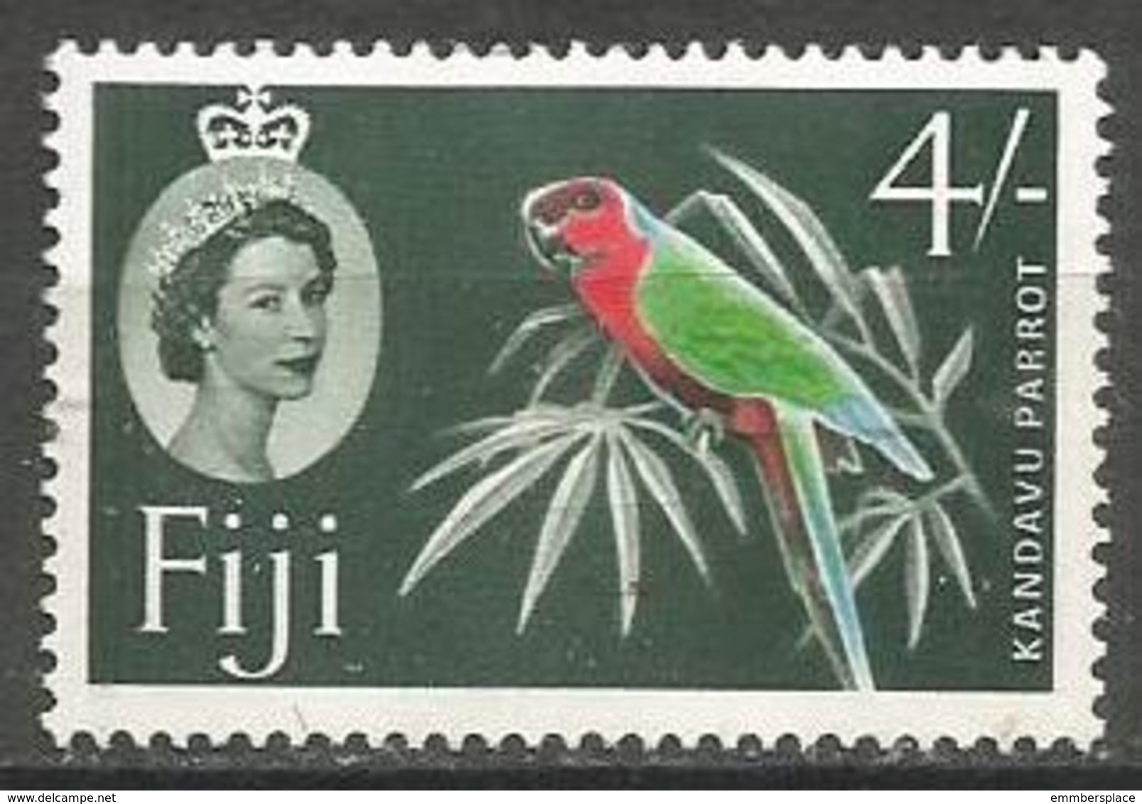 Fiji - 1959 Kandavu Parrot MLH *     SG 308 - Fiji (...-1970)