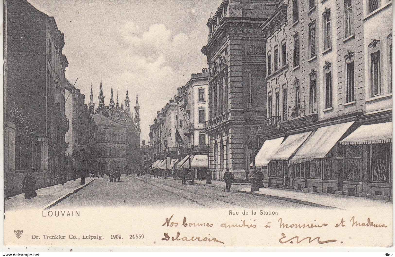 Leuven - Stationstraat - Uitg. Dr. Trnkler Co, Leipzig 1904 Nr 24.559 - Leuven