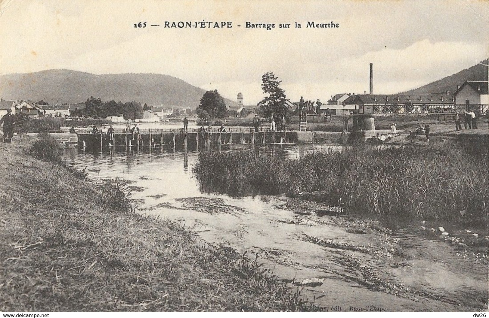 Raon-l'Etape (Vosges) - Barrage Sur La Meurthe, Pêcheurs - Edition L. Cuny - Carte N° 265 - Raon L'Etape