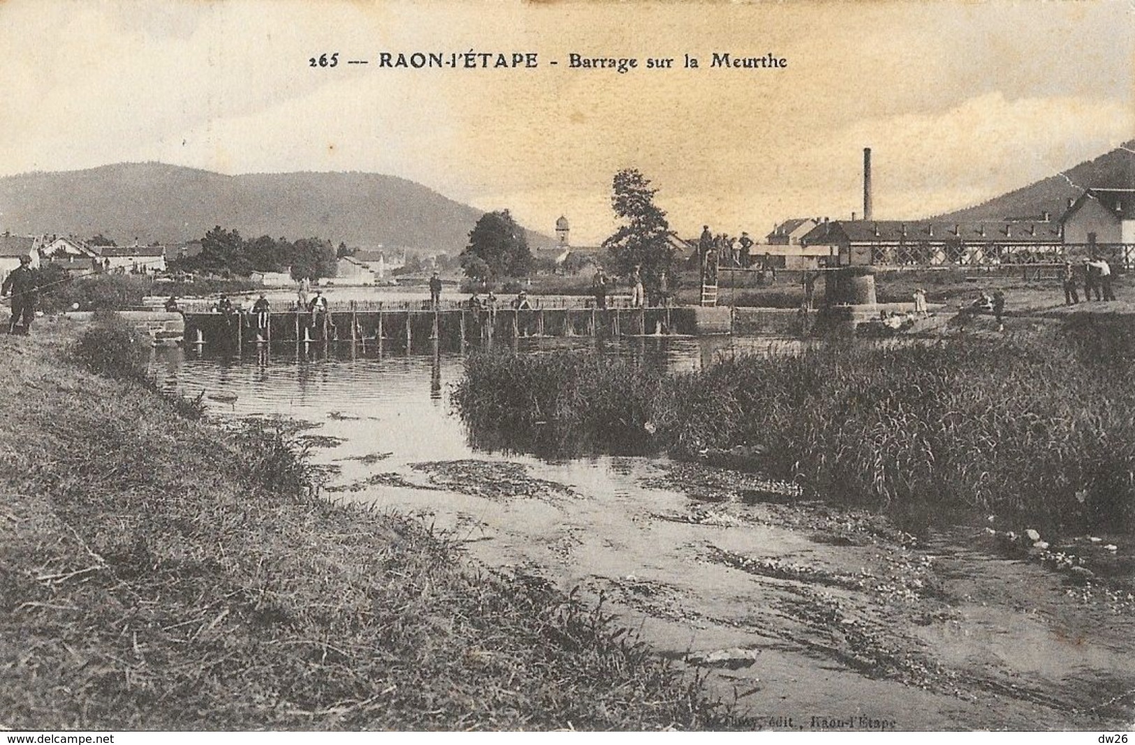 Raon-l'Etape (Vosges) - Barrage Sur La Meurthe, Pêcheurs - Edition L. Cuny - Carte N° 265 - Raon L'Etape