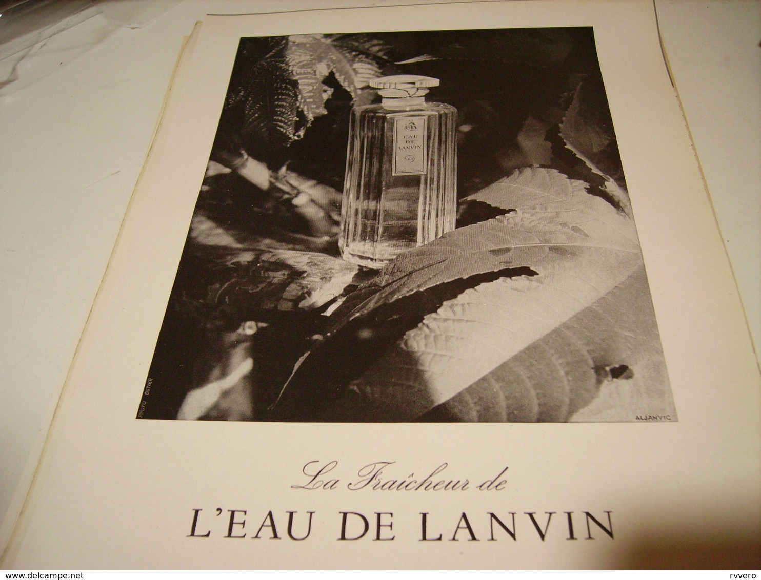 ANCIENNE PUBLICITE LA FRAICHEUR EAU DE LANVIN 1954 - Autres & Non Classés