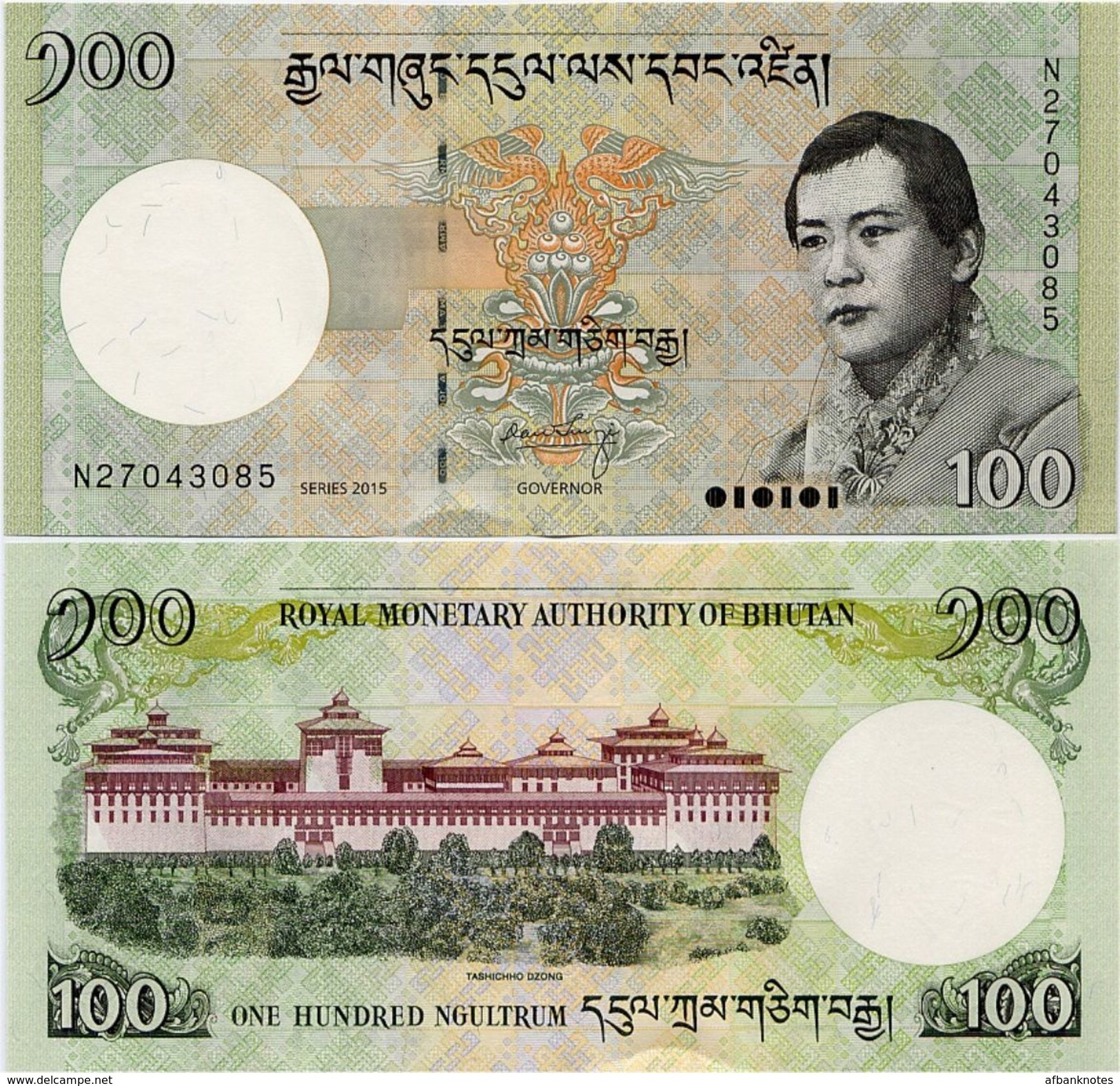 BHUTAN       100 Ngultrum       P-32d       2015       UNC - Bhoutan