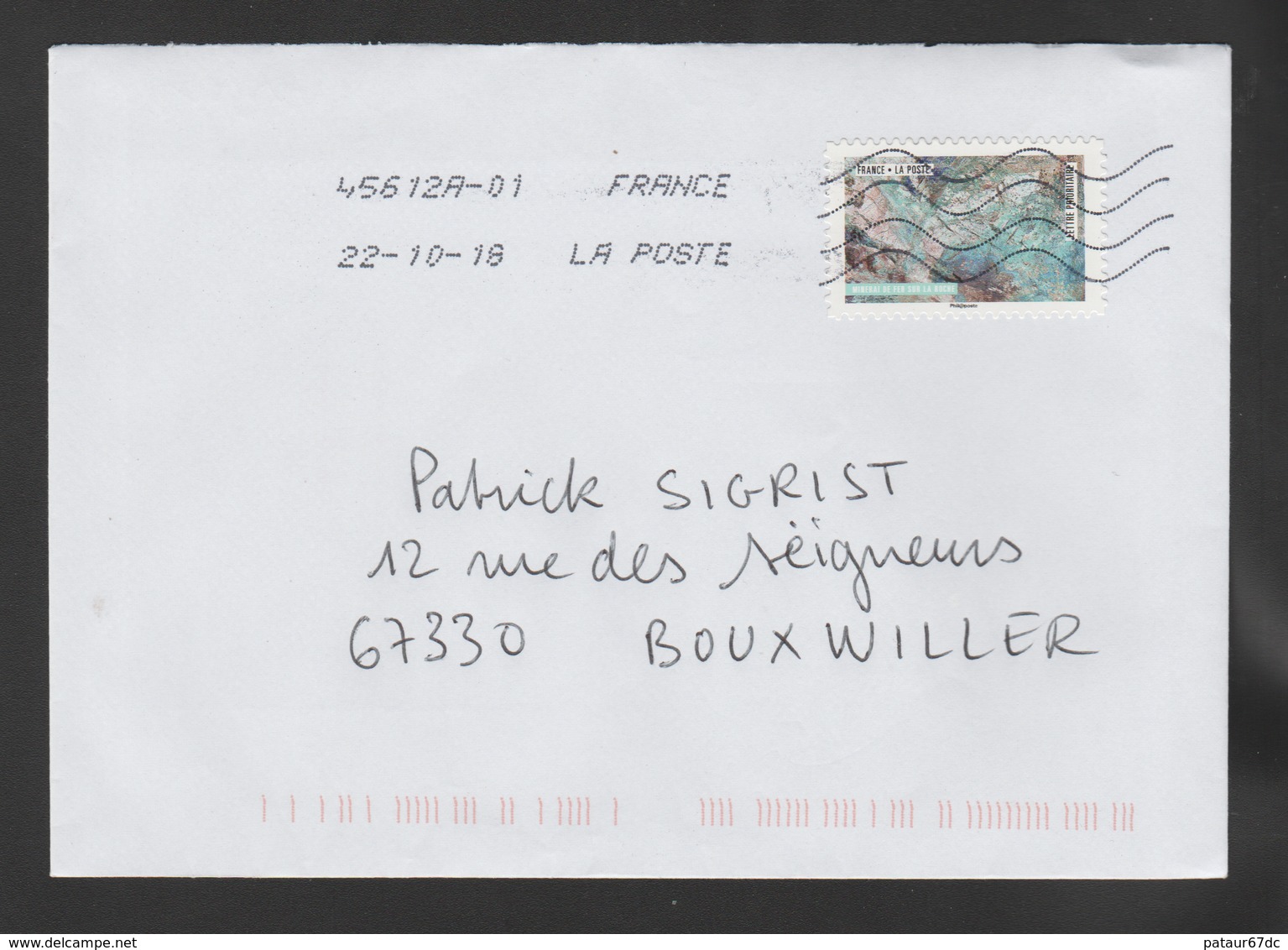 FRANCE / 2018 / Y&T N° AA 1513 : "Œuvres De La Nature" (Minerai De Fer Sur La Roche) - Sur Pli 2018 10 22 - 1961-....