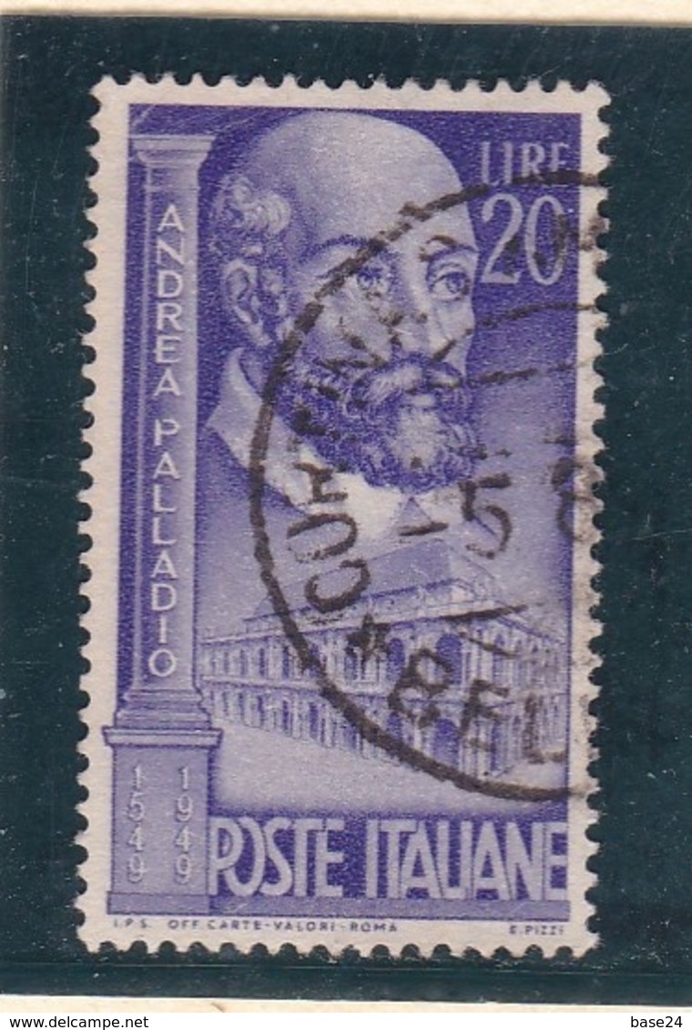 1949 Italia Italy Repubblica PALLADIO Serie Usata USED - Altri & Non Classificati