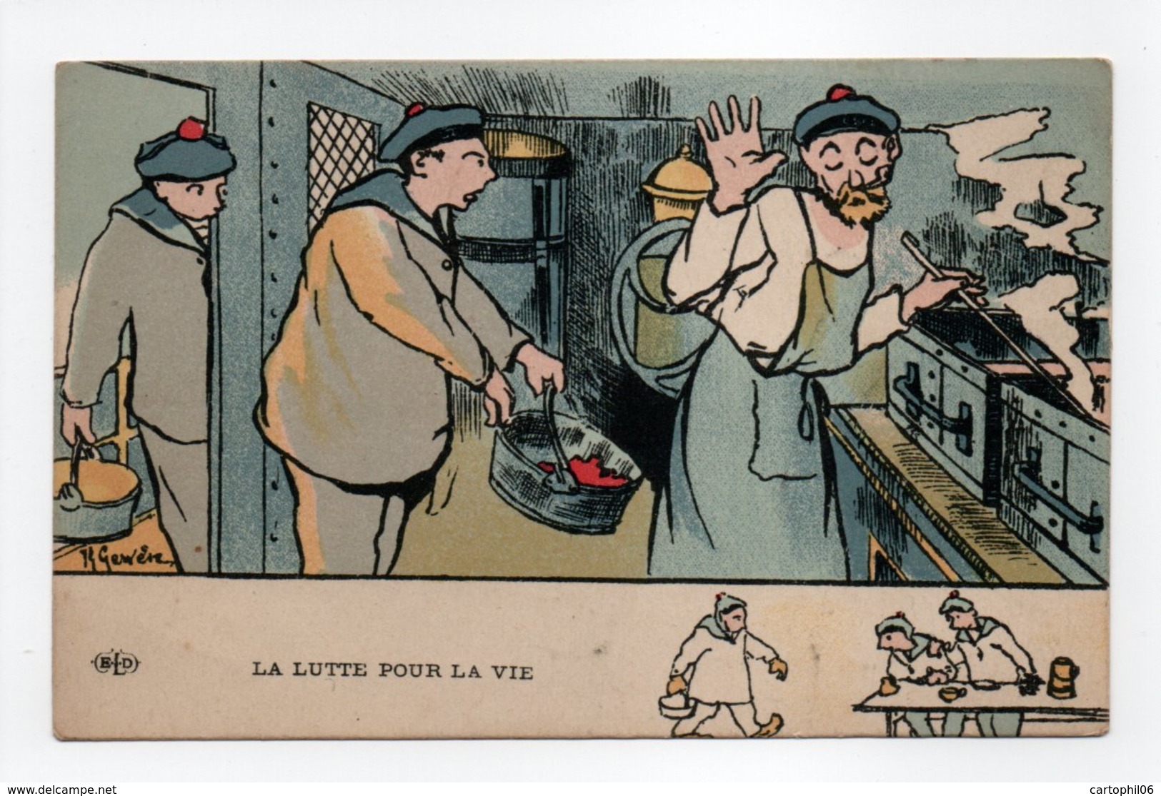 - CPA GERVESE (illustrateurs) - La Lutte Pour La Vie - Edition Le Deley - - Gervese, H.