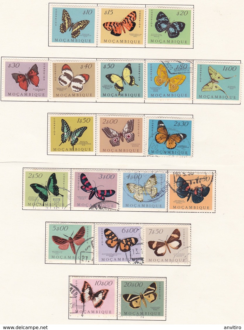 Butterflies Full Serie Mozambique 1953 Stamps - Mozambique