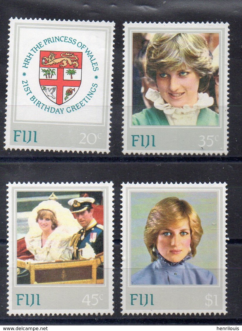 FIDJI   Timbres Neufs ** De 1982   ( Ref 2397 )  Famille Royale - Lady Diana - Fidji (1970-...)