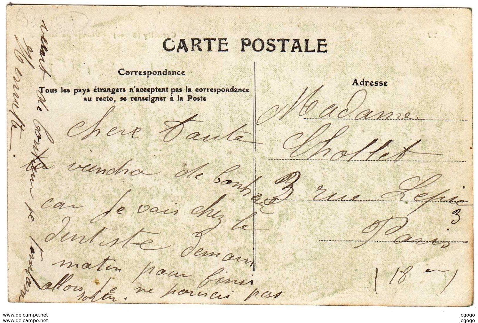 COEUILLY (Seine)  Carte écrite En 1911   2 Scans   TBE - Champigny Sur Marne