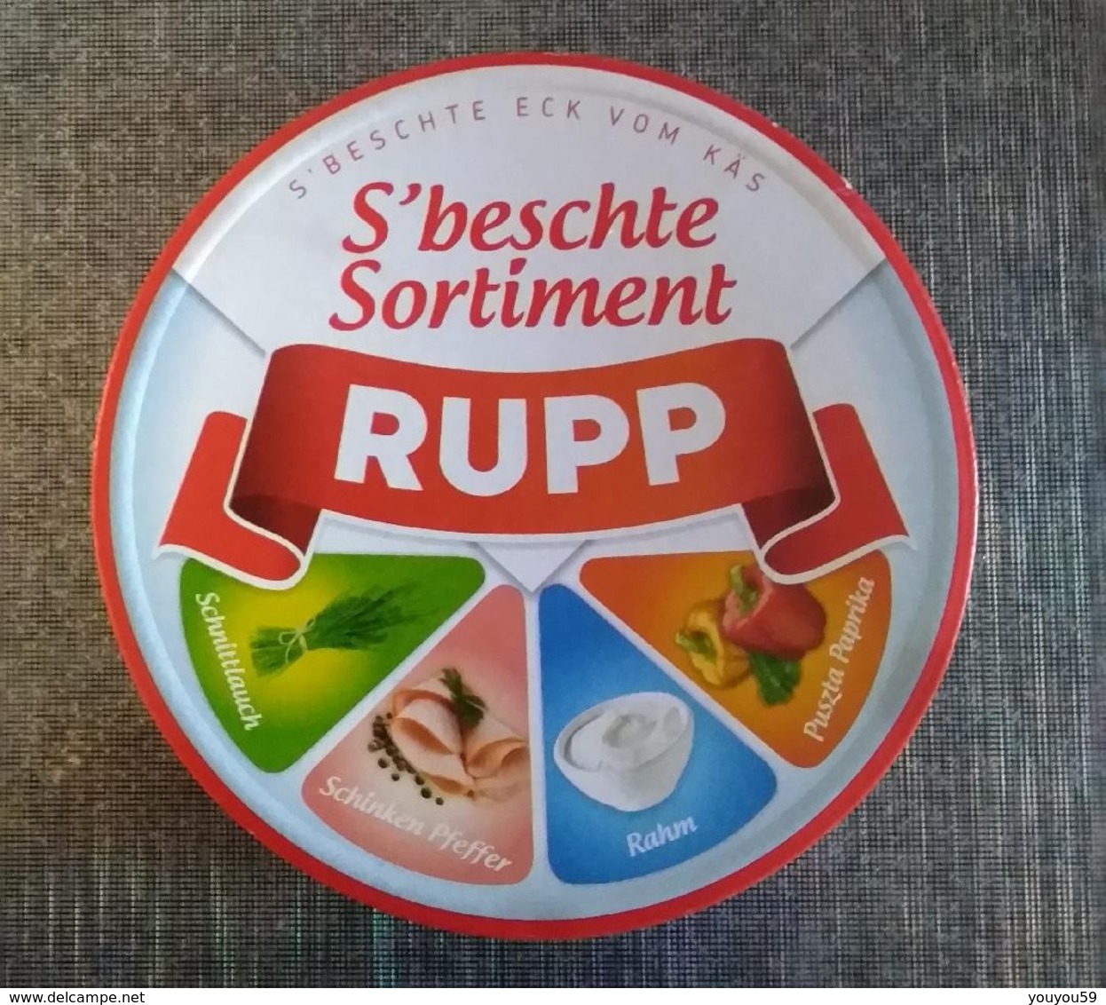 Boite Fromage Fondu RUPP 8 Portions Avec étiquette Des Portions - Dozen