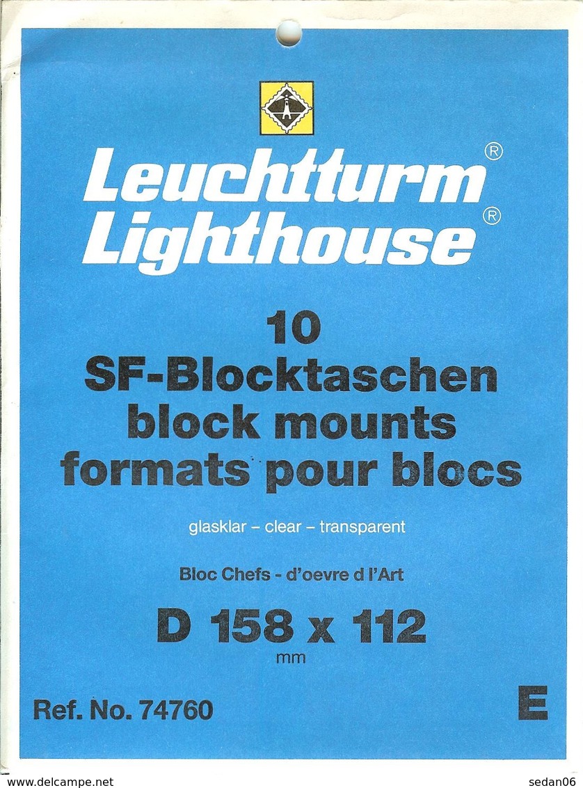 Leeuchtturm - Blocs 158x112 Fond Transparent (Réf. 74760) - Bandes Cristal