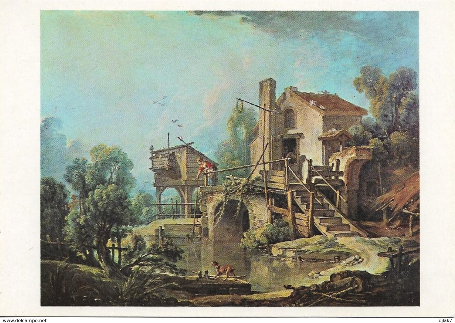 Carte Postale De La Loterie Nationale Musée D'Orléans François Boucher Le Moulin De Charenton (2 Scans) - Peintures & Tableaux