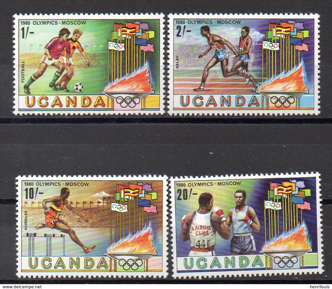 OUGANDA   Timbres Neufs ** De 1980   ( Ref 2404 B)  Sport -JO - Ouganda (1962-...)