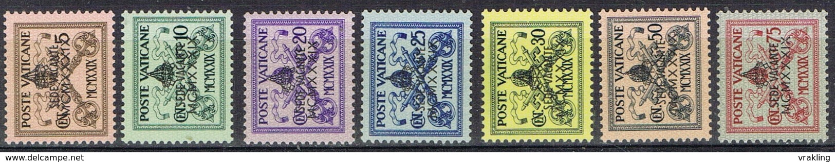 DO 7304 VATIKAAN SCHARNIER YVERT  NRS 85A/85G  ZIE SCAN - Unused Stamps