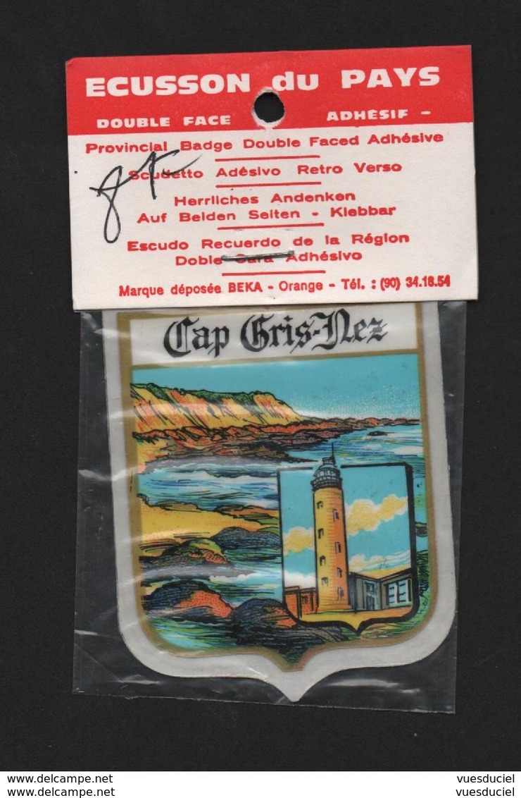 Cap Gris Nez - Audinghen Pas De Calais - écusson Blason Adhésif Autocollant - Stickers