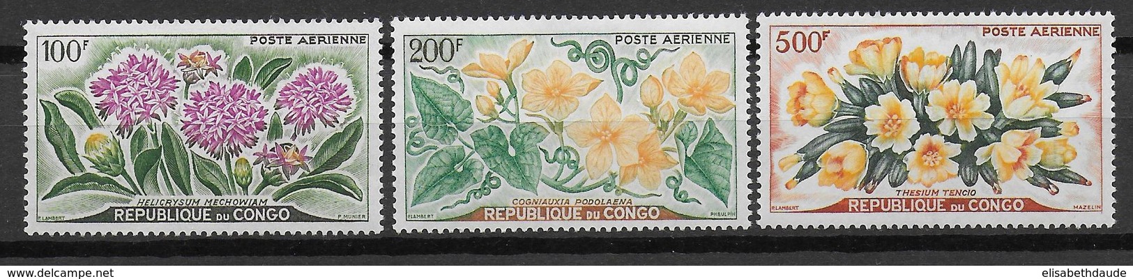 CONGO - FAUNE ET FLORE - YVERT N° PA 2/4 ** -MNH - COTE = 20 EUR. - Ungebraucht