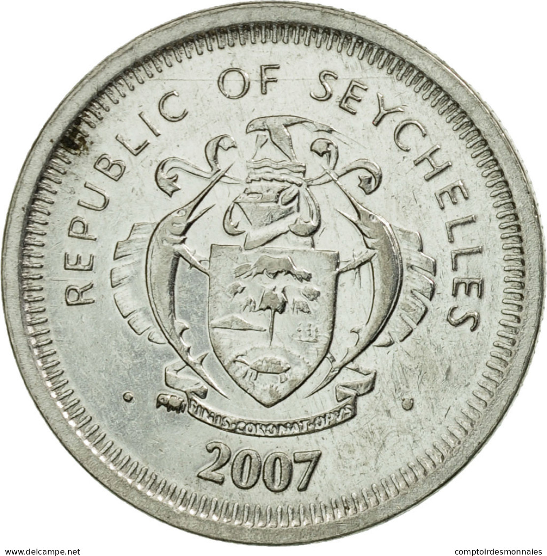 Monnaie, Seychelles, 25 Cents, 2007, Pobjoy Mint, TTB, Nickel Clad Steel, KM:49a - Seychellen